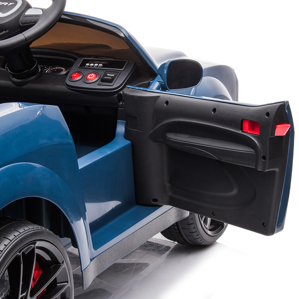 SESSLIFE Kids Ride On Car, Battery Powered Vehicle w/LED Lights MP3 Functions, Motorized Toddler Vehicles Car Toy, Adjustable Speeds, MF Player, LED Headlights(Blue)