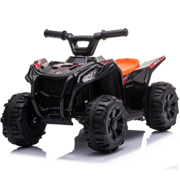 6V Ride on Car for Kids, SESSLIFE Battery Powered ATV Ride on Toys w/One-button Start, One Speed Forward, Kids' Electric Vehicles for Boy Girl 18-30 Months, 1-2 Hours Ride Time, Black