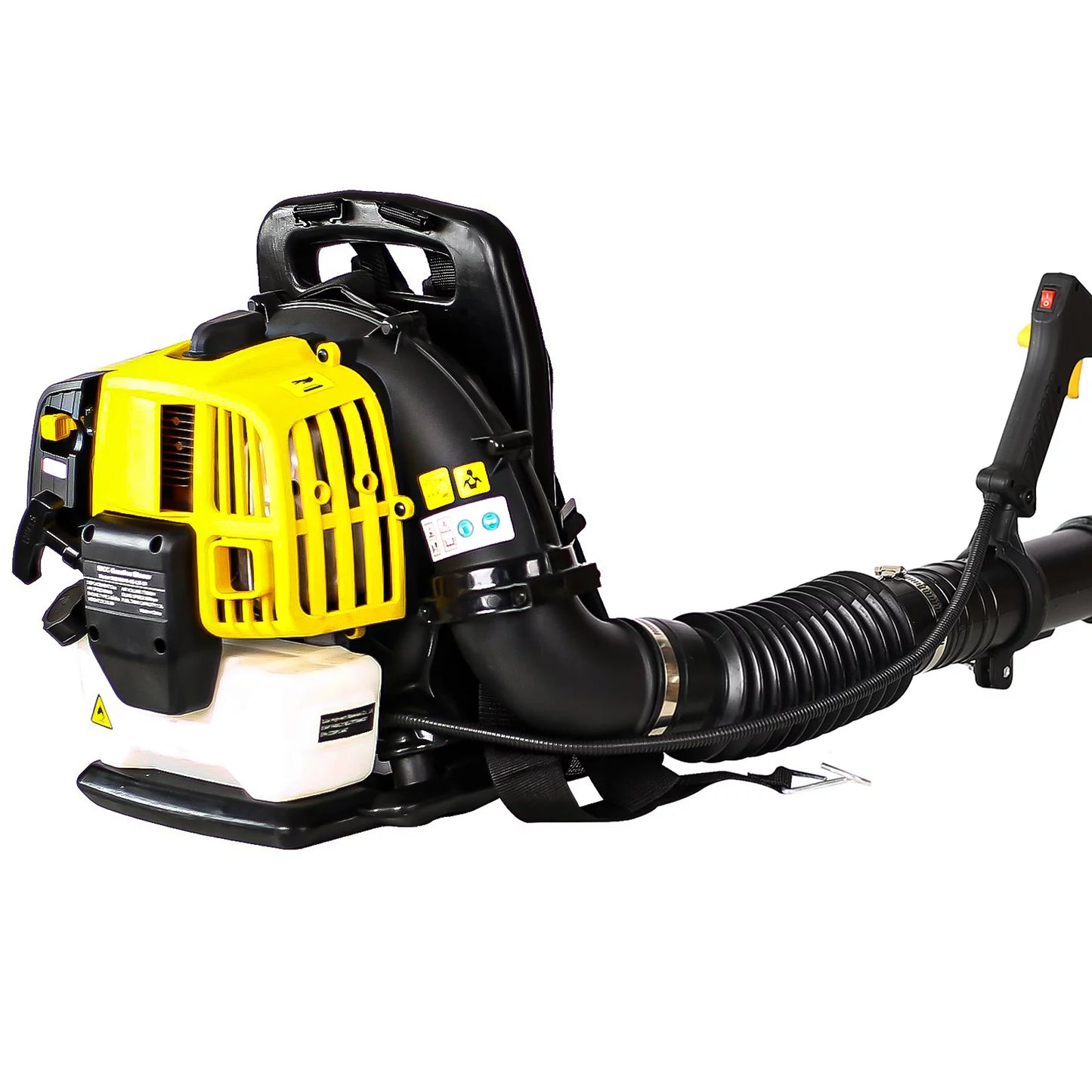 SESSLIFE New Gas Leaf Blower, 52CC 2 Stroke Backpack Blower with Extension Tube, Adjustable Strap, Comfortable Handle, 530CFM Commercial Blower for Blowing Leaves/Snow Debris/Dust