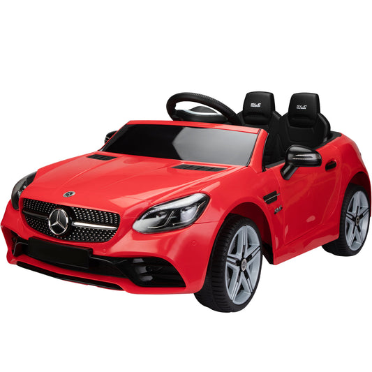 SESSLIFE Ride on Car for Boys Girls, 12V 4 Wheeler Ride on Toy with LED Headlights, Horn, Safety Belt, Kids Electric Car for 3-4 Years Old, Birthday Gift / New Years Gift, Red, X1632