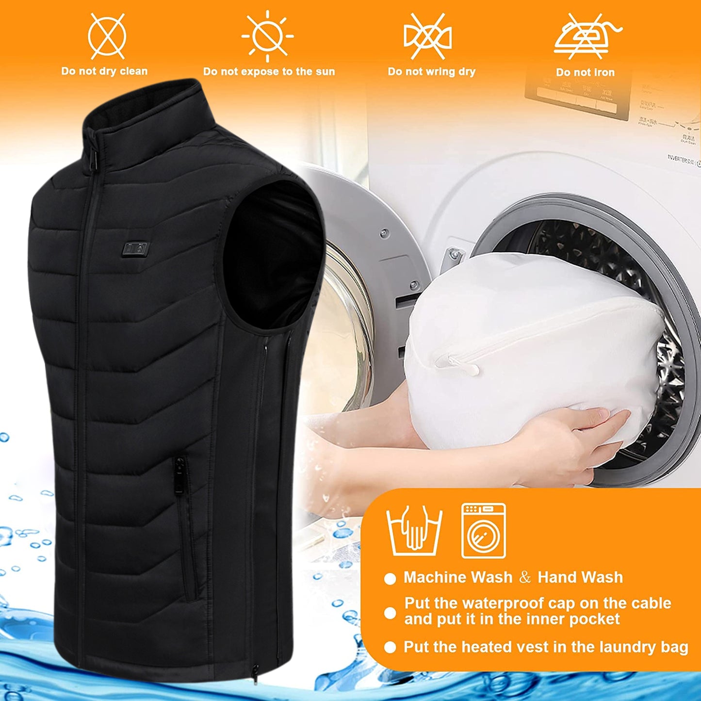 Electric Heated Vest for Men Women, Smart Rechargeable Heating Vest with 11 Heating Zones and 3 Heating Levels, Thermal Vest for Riding/Hunting/Hiking