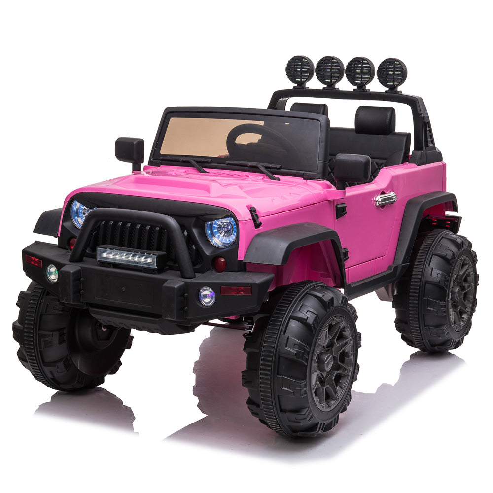 Kids Sporty SUV Truck, SESSLIFE 12V Ride on Toy with Remote Control for Girls 3-5 Years Old Christmas Gift, Electric Car w/ MP3 Player, Lights, Safety Belt, Storage Box, Spring Suspension, Pink, X1499