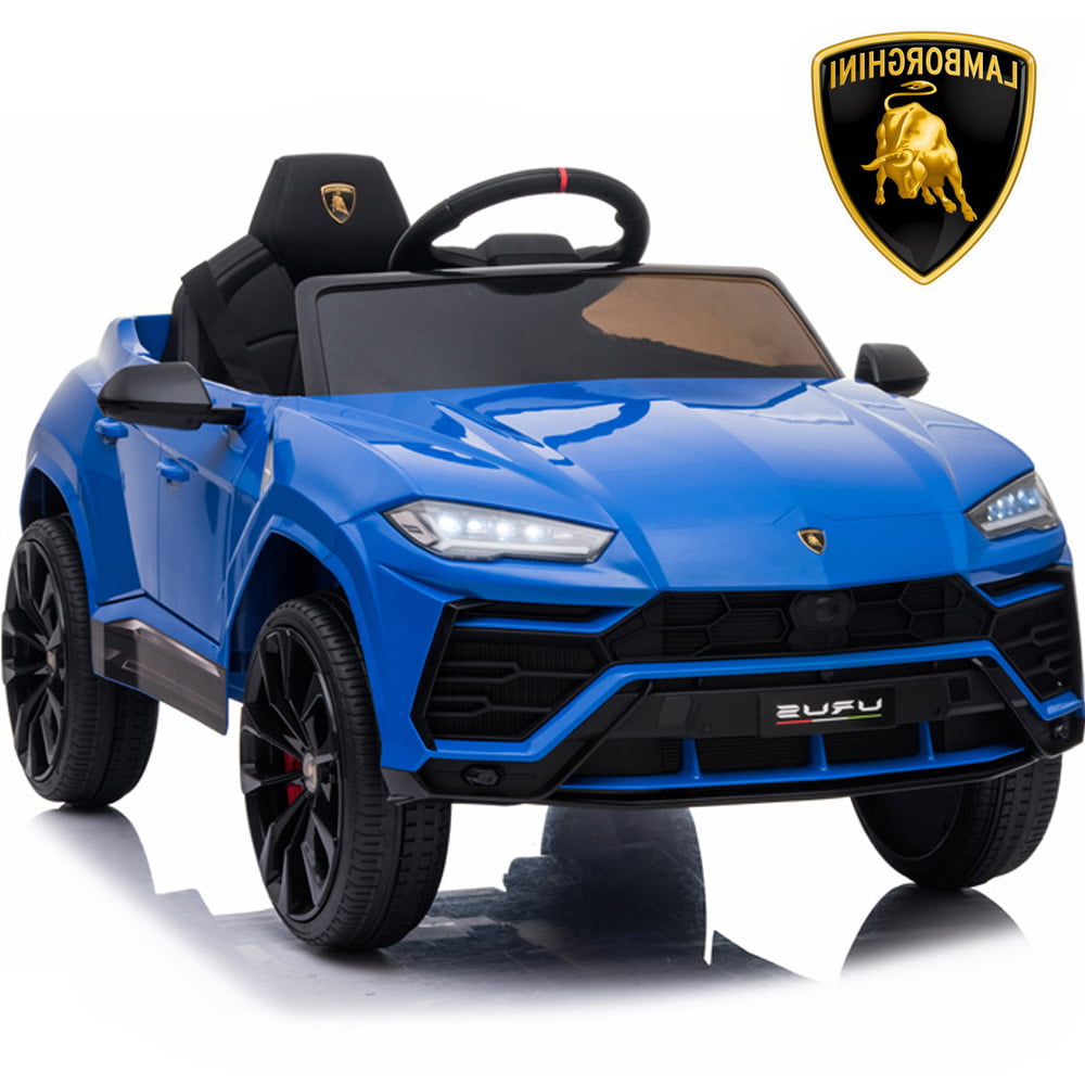 Sesslife Ride on Toys for Kids, Lamborghini 12V Electric Ride on Car with LED Headlights, Horn, MP3 Player, Kids Car for 3-4, Rechargeable Battery-Powered Vehicle for Girl Birthday Gift, Blue