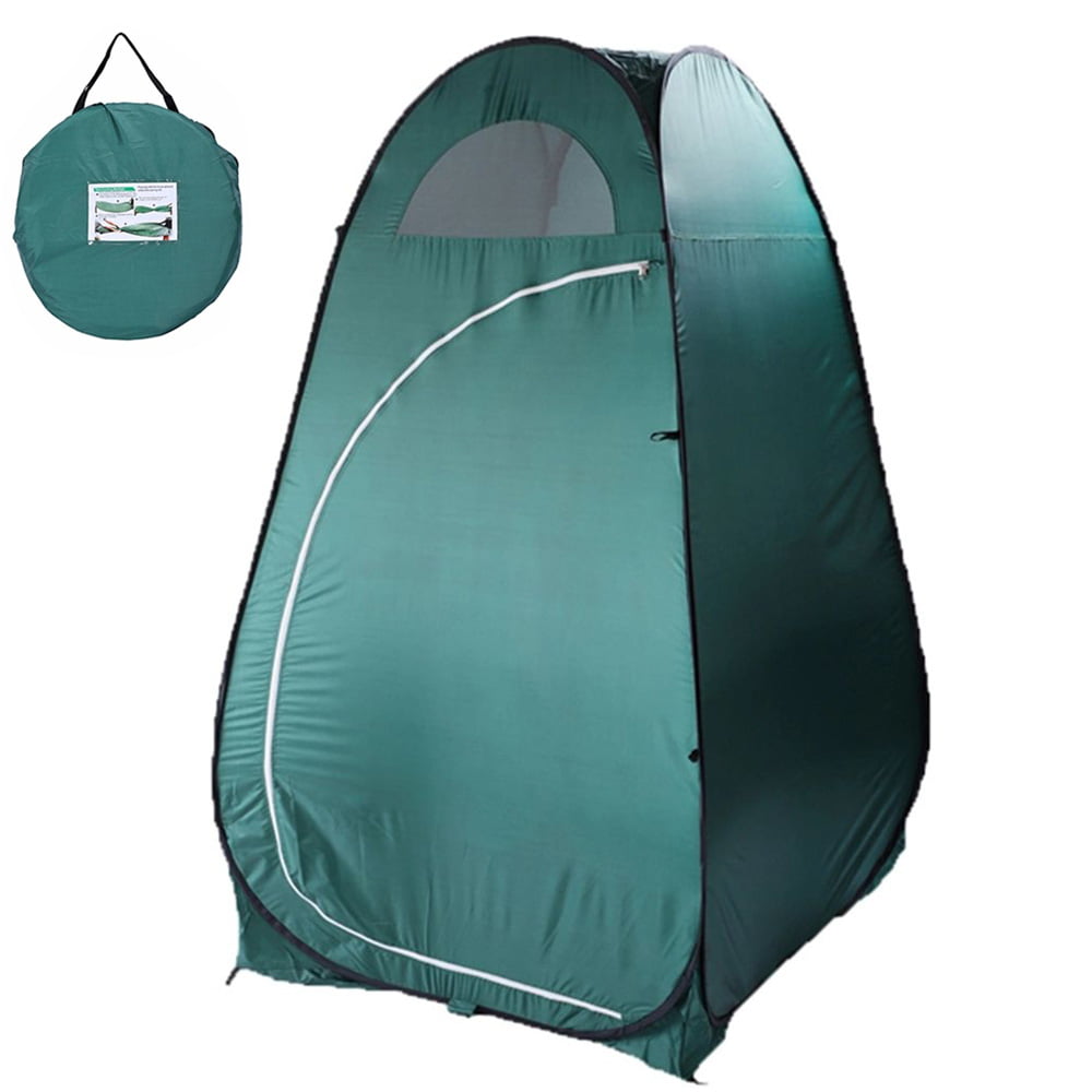 Portable Pop Up Camping Shower, Sesslife Instant Privacy Tent with Window for 1 Person Use, Foldable Shower Toilet & Changing Tent with Carry Bag for Outdoor Camping Beach, Green, X3040