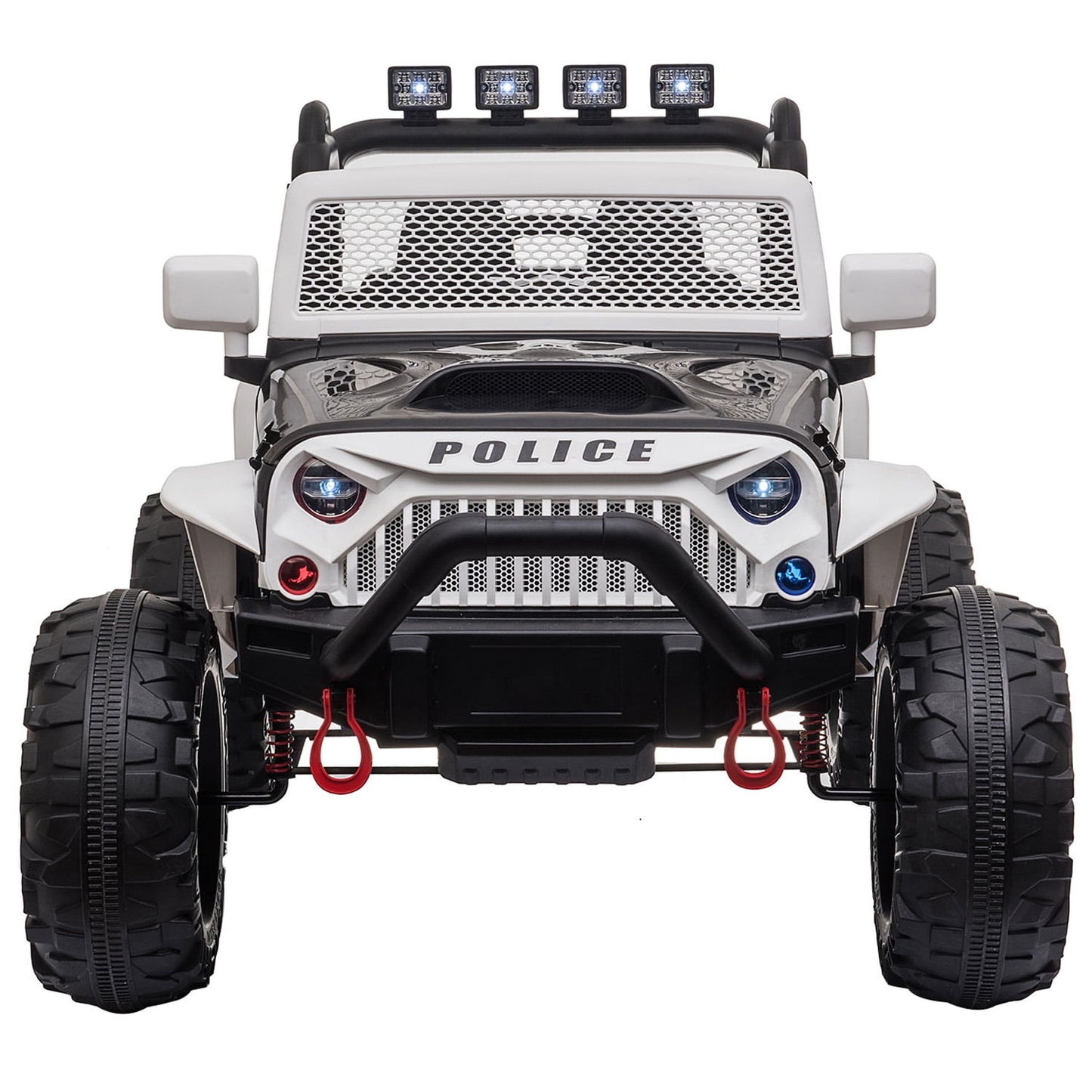 12V Kids Ride on Truck Car, Sesslife Remote Control Electric Vehicle with 3 Speeds, Spring Suspension, LED Lights, Horn, Ride on Toys Birthday Gift for 3-7 Years Old Boys Girls, White