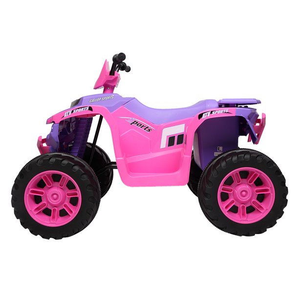 12V Ride on Car for Kids, SESSLIFE Battery Powered ATV Ride on Toys w/MP3 Functions, Horn, LED Lights, Slow Start Functions, Kids' Electric Vehicles for Girl 3-5 Years Old, Pink, X1411