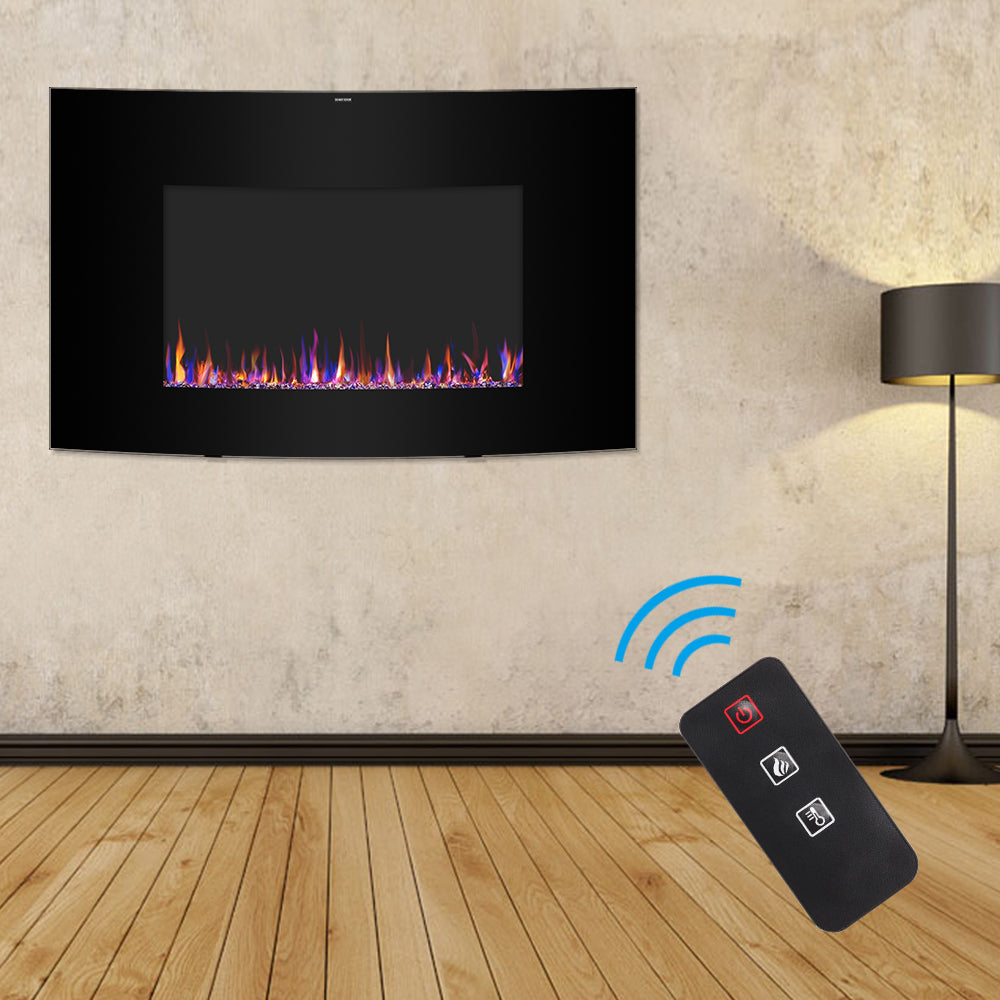 35" Electric Fireplace Heater Insert, Recessed and Wall Mounted Electric Fireplace, CSA Certification Remote Control Electric Fireplace Insert, DT4