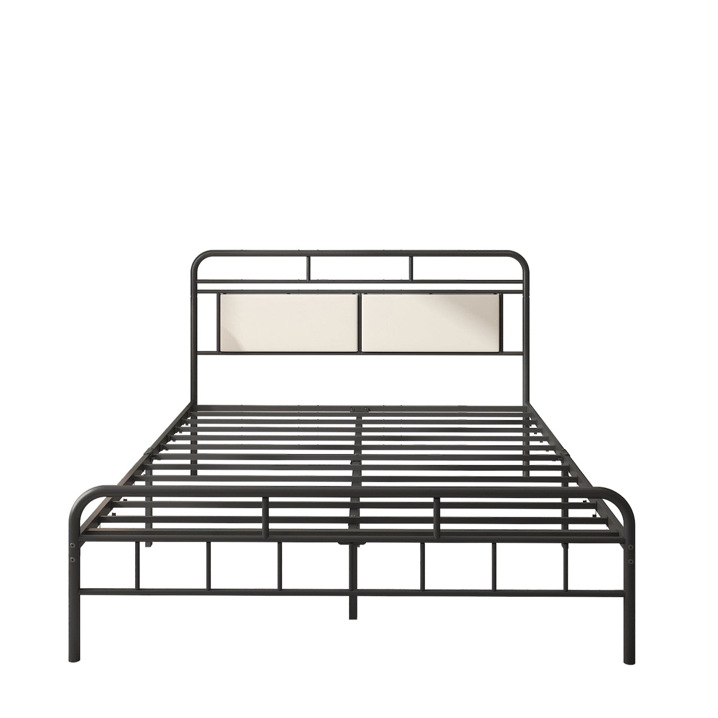 Full Size Bed Frames, SESSLIFE Metal Platform Bed Frame with Headboard and Footboard, Modern Bed Frame with Slats Support, Black Bed Frame for Bedroom