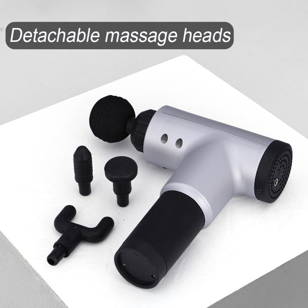 Massage Gun for Man Women, 6 Speed Portable Body Muscle Massager with 4 Massage Heads