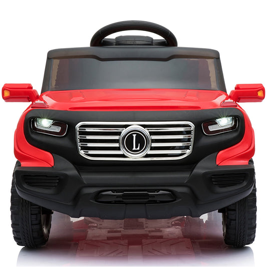 SESSLIFE Ride on Car with Remote Control, 6V Battery Powered Ride on Toys with Music, Horn, LED Lights, Red Electric Car for Boy Girl Ages 3 to 5 Years Old Christmas Gift, X1377