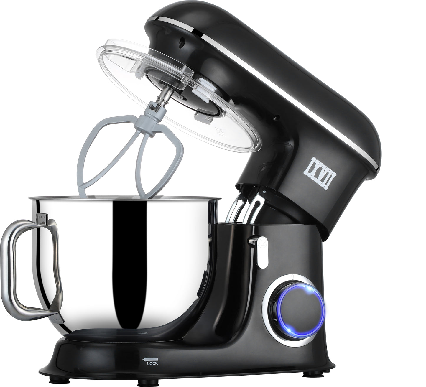 New Upgrade Food Mixer, 7.4 QT Electric Kitchen Mixer, 660W 6-Speed Mixers Kitchen Electric Stand Mixer with Dishwasher-Safe Stainless Steel Bowl, Blender Dough Hook, Whisk for Daily Use