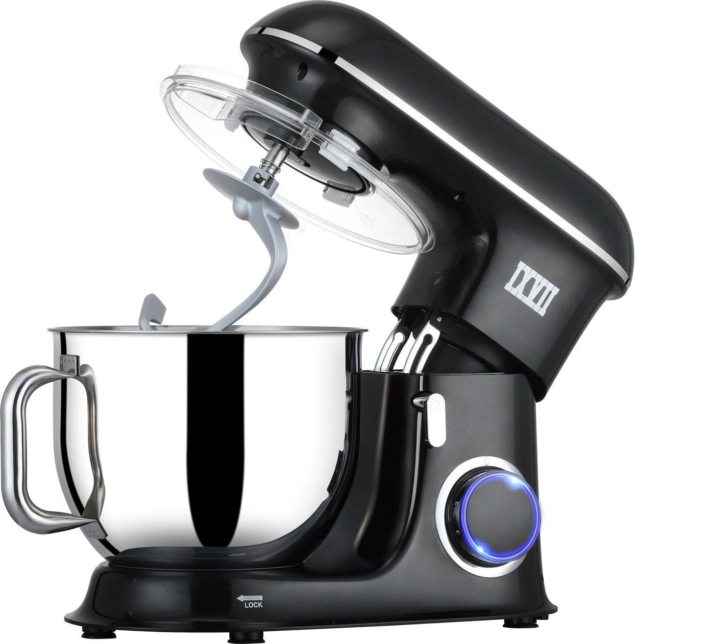 New Upgrade Food Mixer, 7.4 QT Electric Kitchen Mixer, 660W 6-Speed Mixers Kitchen Electric Stand Mixer with Dishwasher-Safe Stainless Steel Bowl, Blender Dough Hook, Whisk for Daily Use