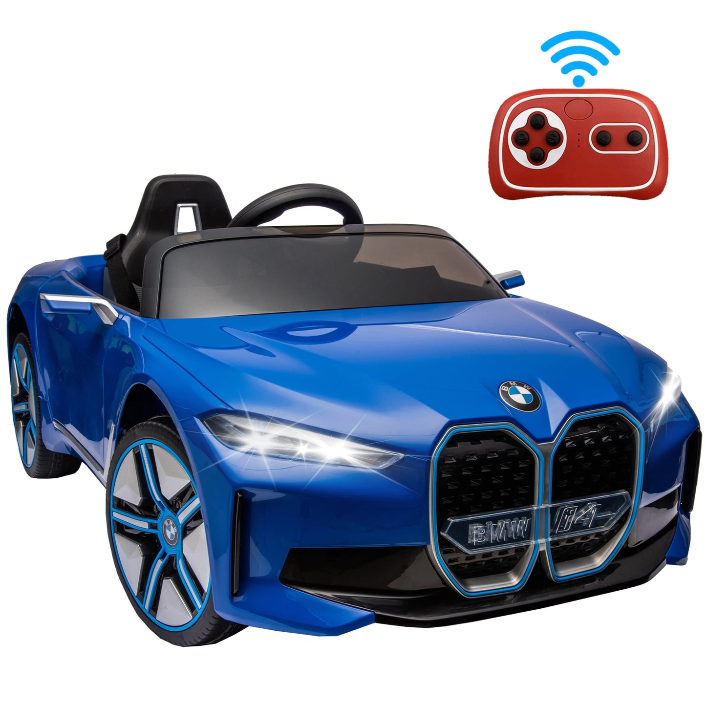 Electric Car for Kids, SESSLIFE BMW 12 Volt Battery Powered for Ride on Toys, Ride on Car with Remote Control, Horn, Music, Safety Belt, Car for Boys Girls, X1176