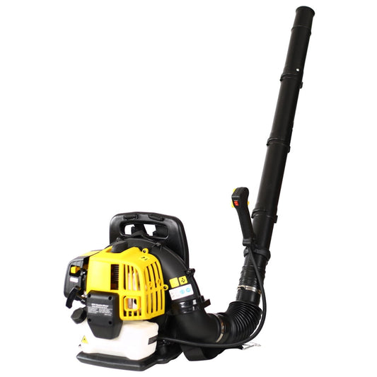 Backpack Leaf Blower, SESSLIFE 52CC 2 Stroke Gas-poweYellow Leaf Blower for Leaves Snow Dust, Blower with Extention Tube, Adjustable Handle and Shoulder Straps, 530 CFM/248 MPH, Yellow