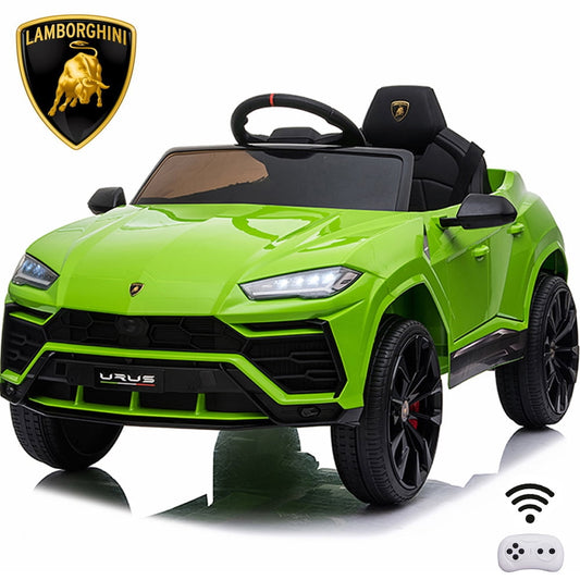 Sesslife Ride on Toys for Kids, Lamborghini 12V Electric Ride on Car with LED Headlights, Horn, MP3 Player, Kids Car for 3-4, Rechargeable Battery-Powered Vehicle for Girl Birthday Gift, Green