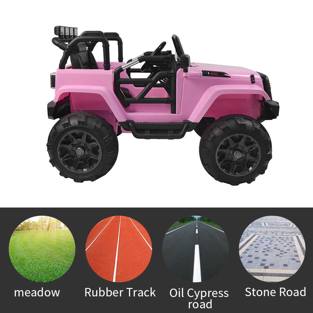 Kids Ride On Truck Car w/ Remote Control, 12V Battery Ride On Electric Cars with Spring Suspension, 3 Speed, MP3 Function, DT17