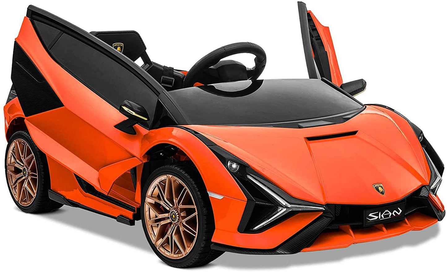 Lamborghini Ride On Car for Kids 3-5 Years, 12v Remote Control Electric Vehicle with Wheels Suspension, Led Lights, 3-point Seat Belt, Boys Girls Gift Pink Electric Car Toys