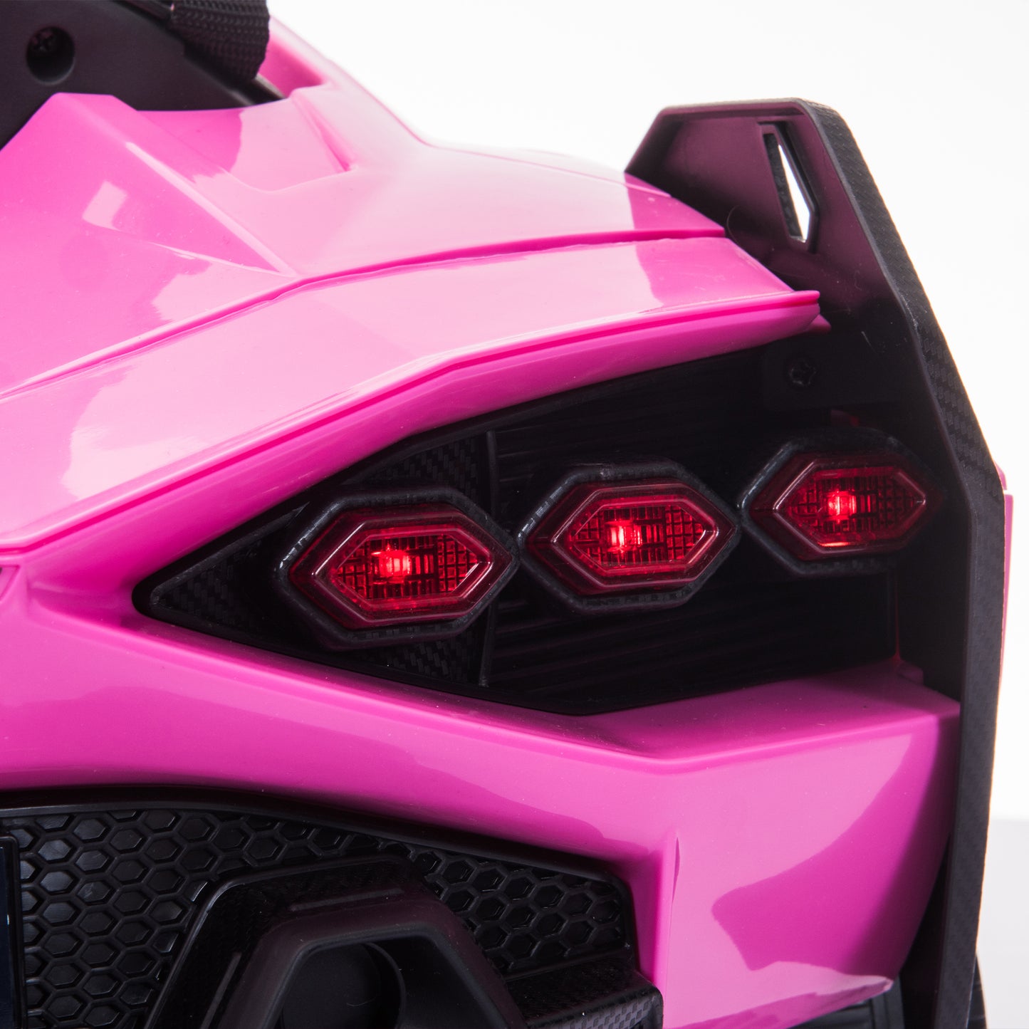 Lamborghini Ride On Car for Kids 3-5 Years, 12v Remote Control Electric Vehicle with Wheels Suspension, Led Lights, 3-point Seat Belt, Boys Girls Gift Pink Electric Car Toys