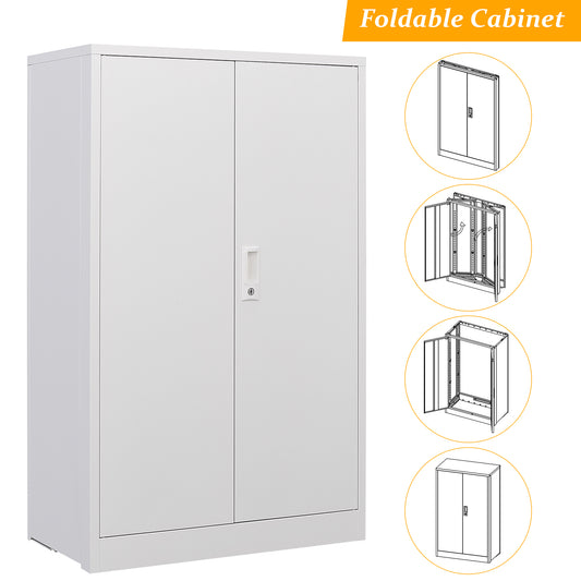 Storage Cabinets with Doors and Shelves for Garage, Metal Lockable Storage Cabinets