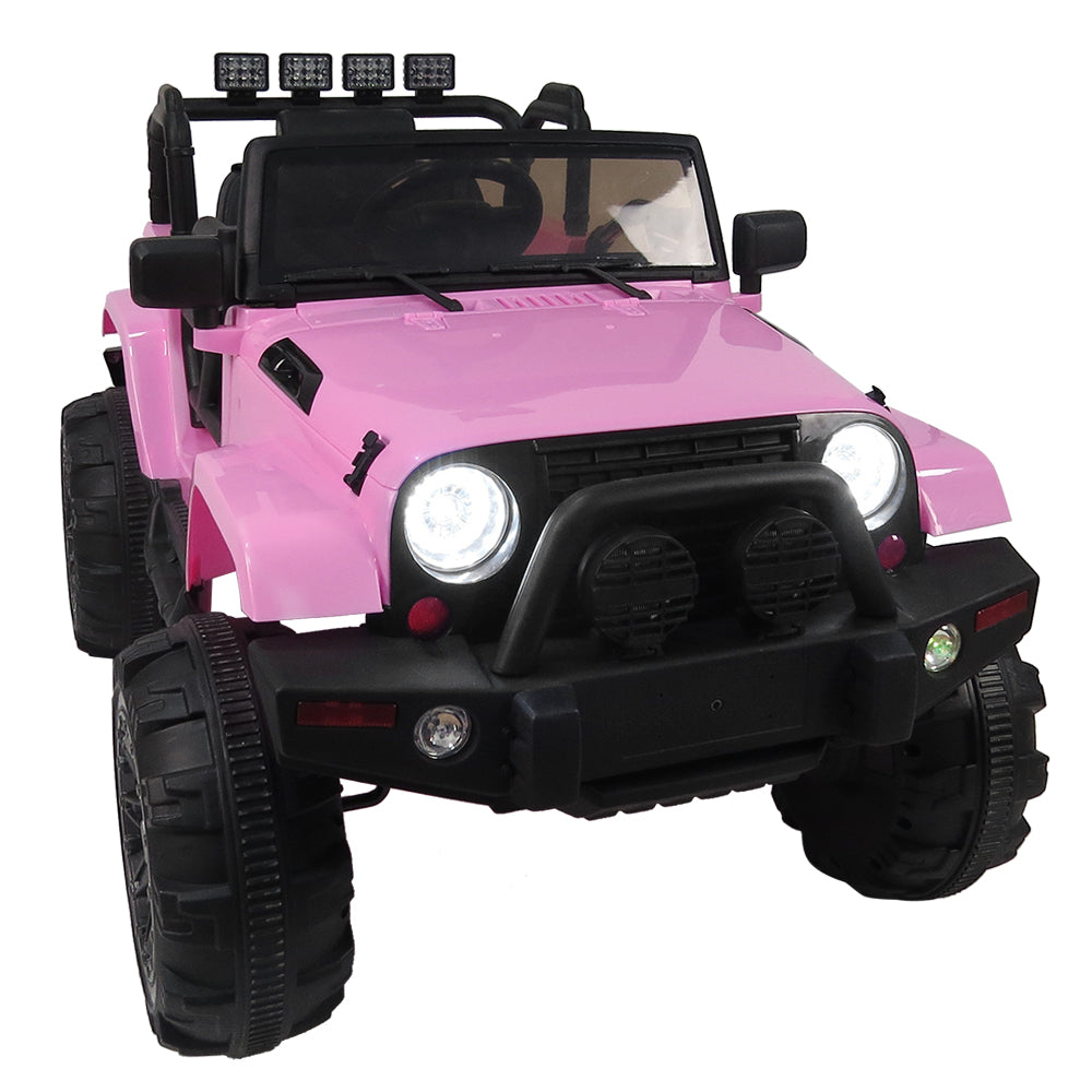 Kids Ride On Truck Car w/ Remote Control, 12V Battery Ride On Electric Cars with Spring Suspension, 3 Speed, MP3 Function, DT17