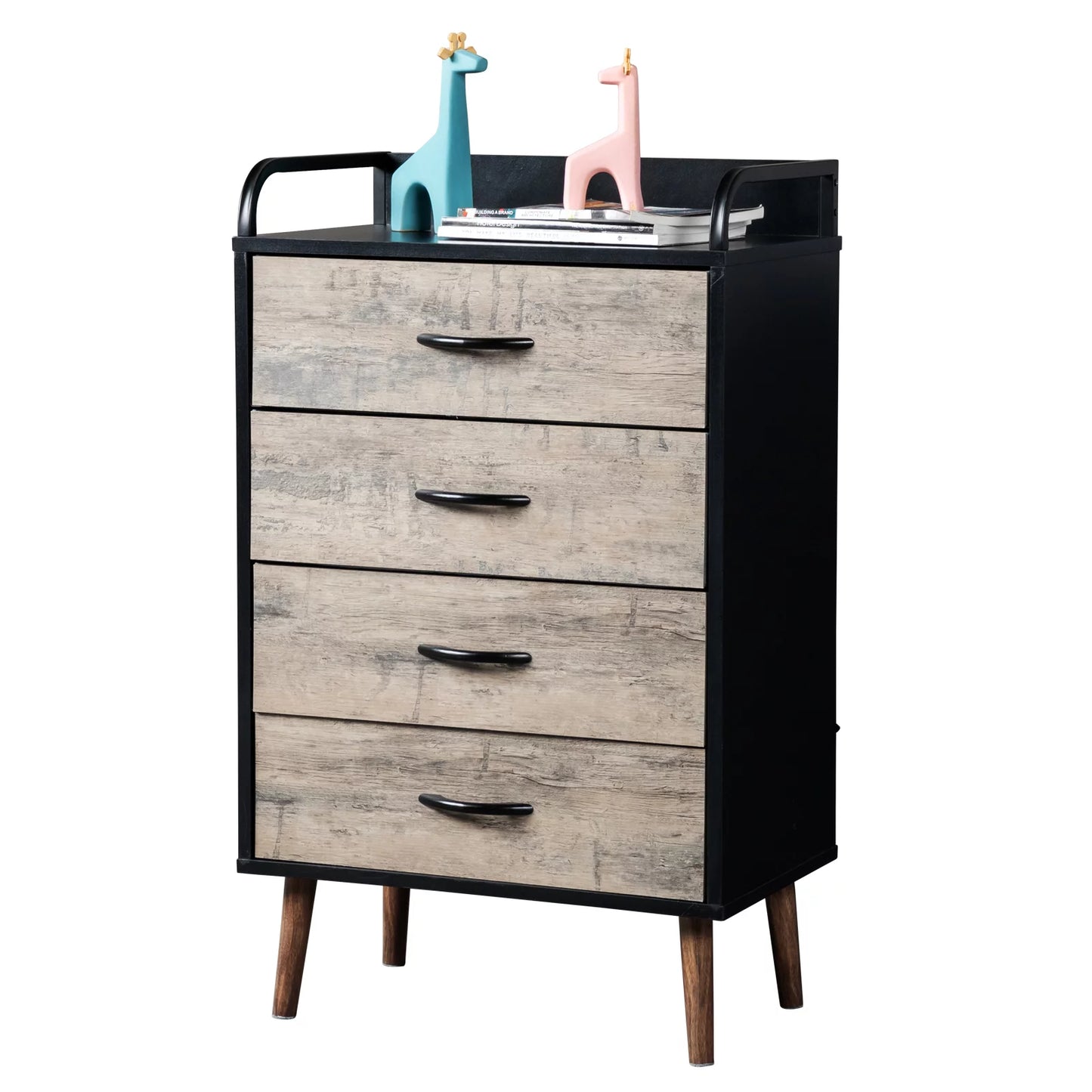 SESSLIFE Dresser Storage Tower, 6 Drawers Fabric Organizer Unit for Bedroom Hallway Entryway Closets, Small Dresser Clothes Storage with Sturdy Steel Frame Wood Top(Gray)