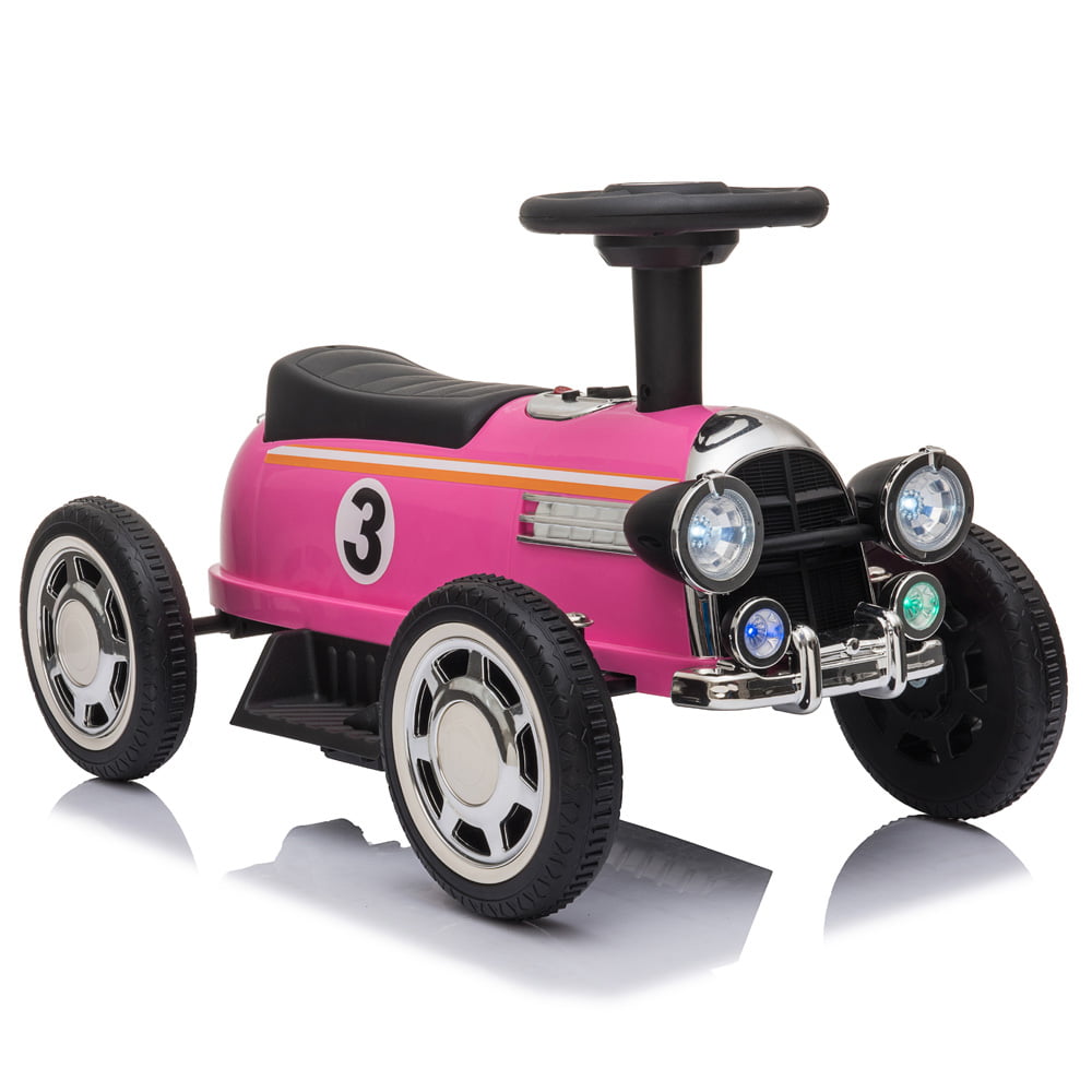 Battery Powered Ride on Cars for Kids 2-4, SESSLIFE 6V Ride on Toy with Music Player and LED Lights, Electric Cars for Girls New Year Christmas Gift, Pink, X802