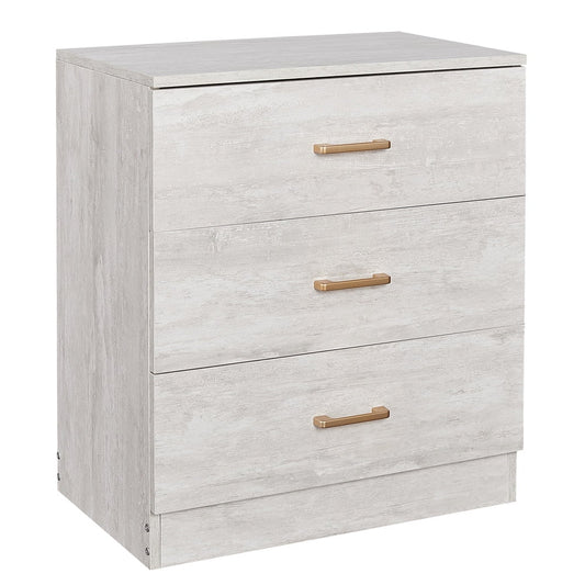 Sesslife Wood Bedroom Dresser with Storage, 3 Drawer Dresser for Bedroom Living Room Office, Modern Tall Chest of Drawers, Storage Cabinet 22.04"L x 13.58"W x 25.98"H, Wood Color