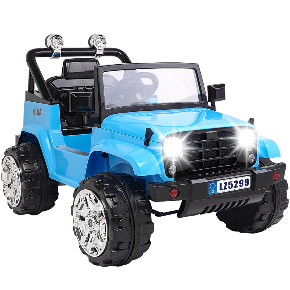 Kids Ride on Truck Cars, SESSLIFE 12V Ride on Car with Remote Control, Battery-Powered Ride on Toy for Kids 3-5, Boys Ride on with Lights MP3 Player Horn for Birthday Gift, Blue, X1837