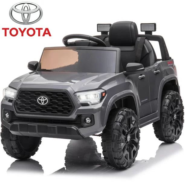 Toyota Battery-Powered Car Toy for Boys, SESSLIFE Kids Ride on Car with Remote Control, 12V Ride on Toy Car w/Music Player, LED Lights, Electric Vehicles for 2-4 Yrs. Old Christmas Gift, Gray, X1729