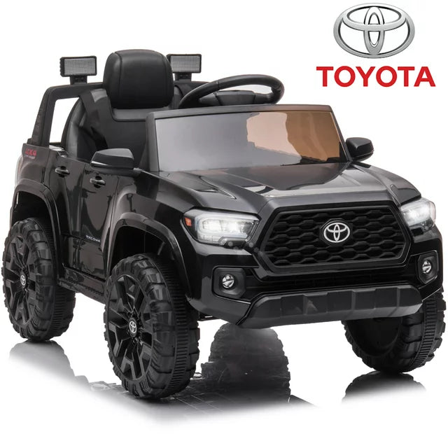 Official Licensed Toyota Tacoma Kids 12V Ride on Toys, Ride on Car with Remote Control, MP3 Player, Radio, Lights, Battery Powered Electric Ride on Vehicle for 2 to 4 Years Birthday Gift, White