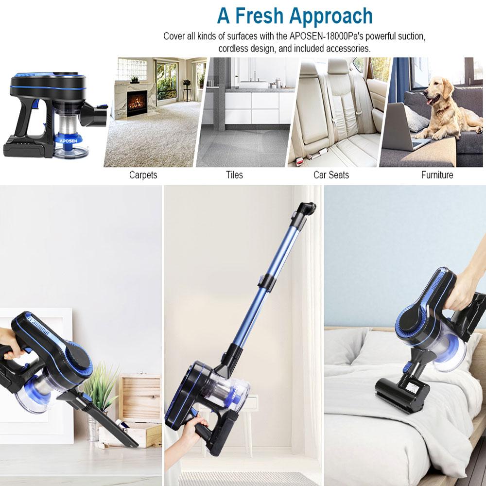 Vacuum for Pet Hair Removal, Upgraded Cordless Vacuum Cleaner with 2200mah Rechargeable Battery, DT14