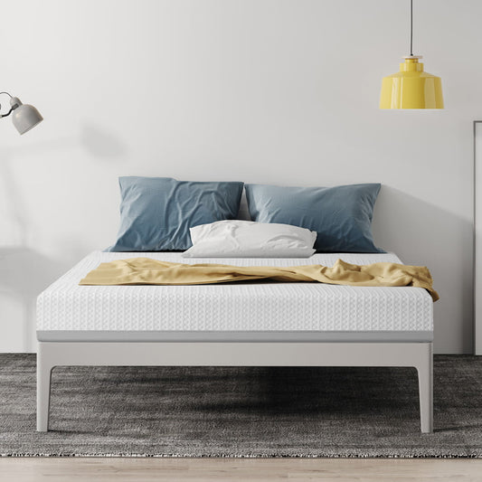 Sesslife Queen Mattress, 6-inch Gel Memory Foam Queen Size Mattress for Cool Sleep & Pressure Relief, Medium Firm Bed Mattress, CertiPUR-US Certified Queen Mattress, White