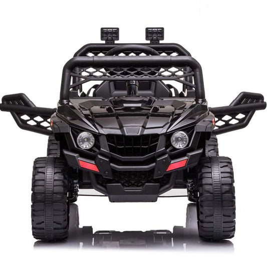 12V Ride on Toys, Sesslife Powered Ride on with Remote Control, Electric Car with Spring Suspension, MP3 Player, Headlight, Horn, Ages 3-4 Boys Birthday Gift Off-Road UTV Ride on Car, Black