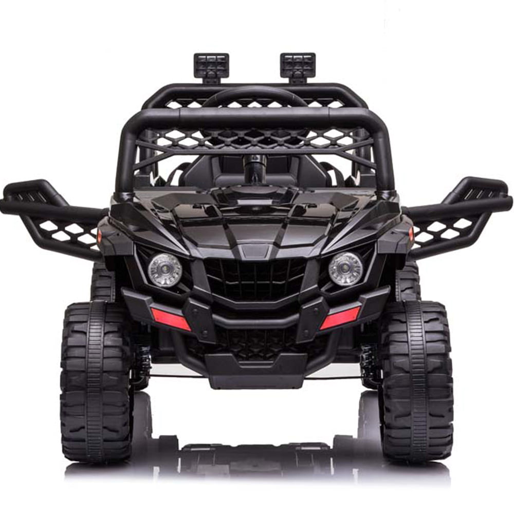 12V Electric Toy Car for Kids, Sesslife Off-Road UTV Ride on Cars with Remote Control, MP3 Player, Horn, LED Lights, 3 Speeds, Spring Suspension, Powered Ride on Toys for 3-4 Yrs.Old Boy, Black