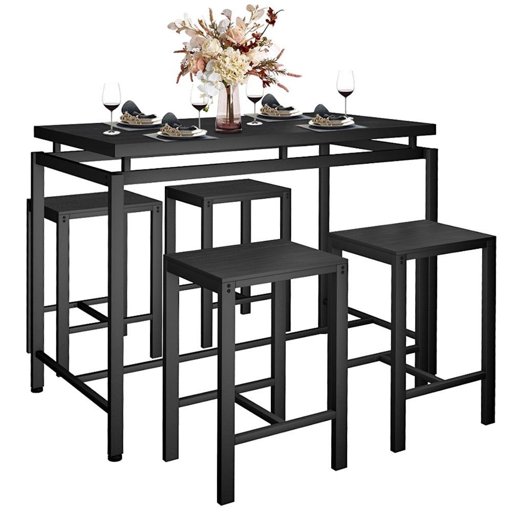 Dining Room Sets for 4, Modern Counter Height Dining Set with 4 Stools, Space Saving Pub Dining Table, DT20