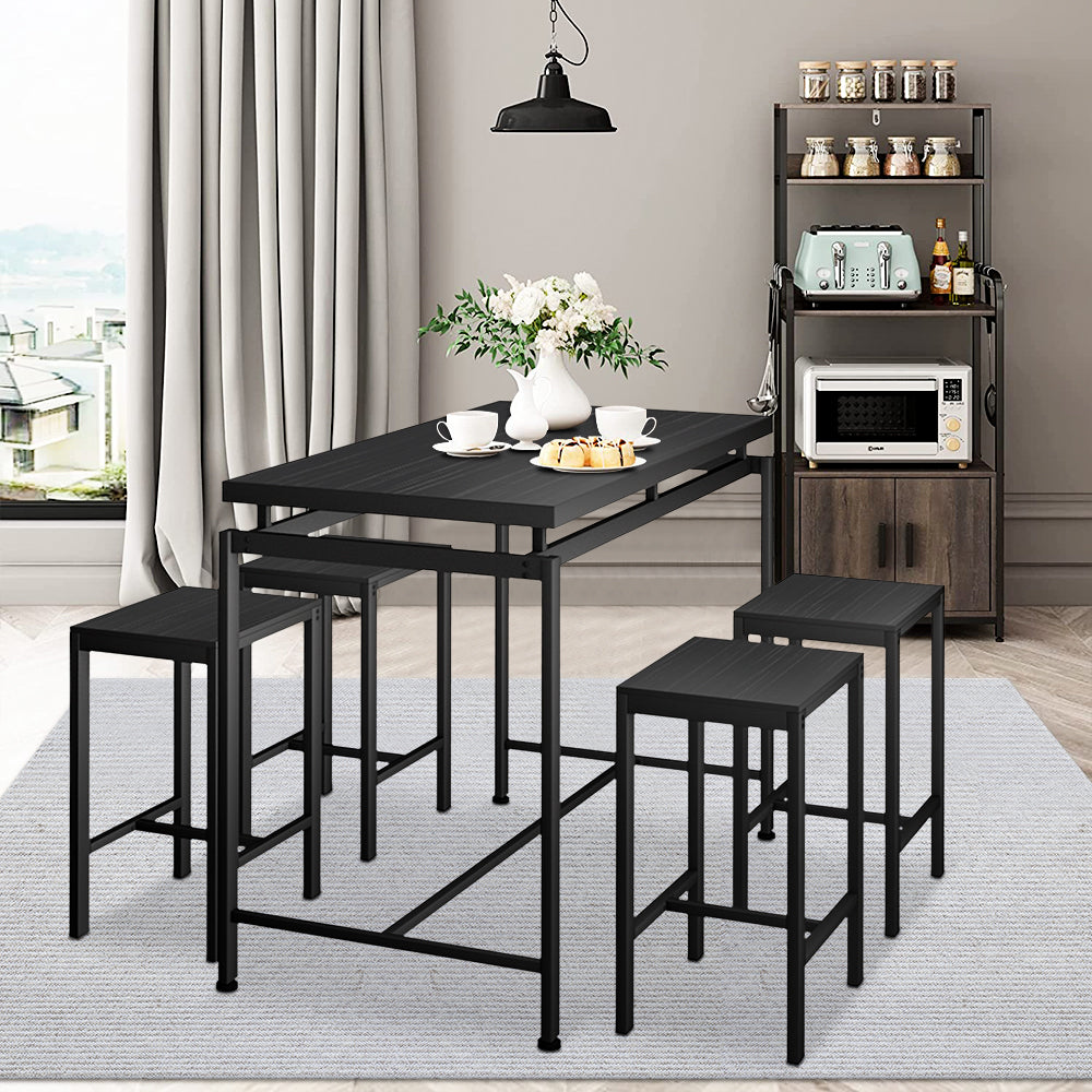 Dining Room Sets for 4, Modern Counter Height Dining Set with 4 Stools, Space Saving Pub Dining Table, DT20