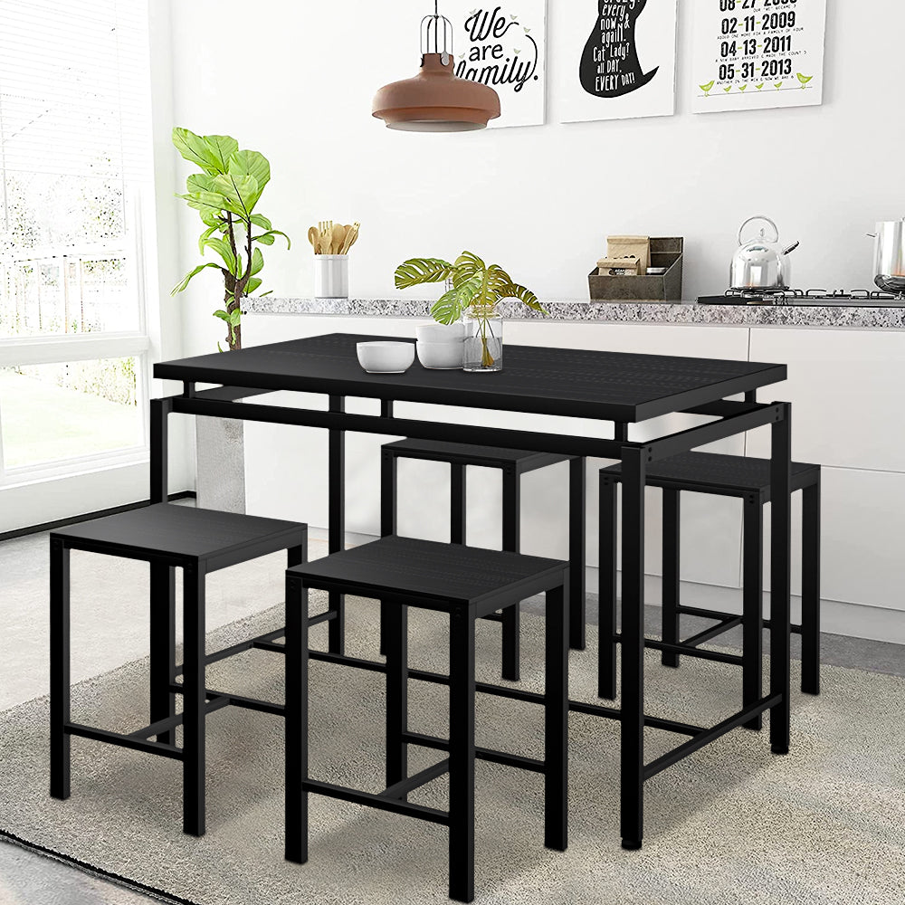 Dining Room Sets for 4, Modern Counter Height Dining Set with 4 Stools, Space Saving Pub Dining Table, DT20