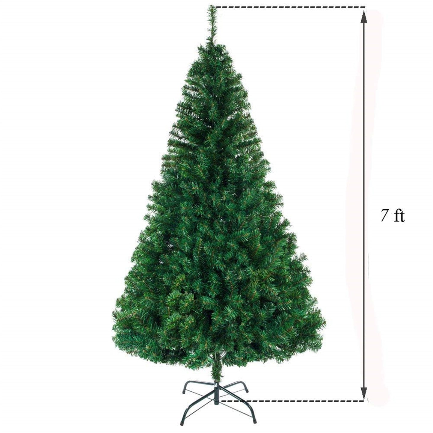 Artificial Christmas Tree 7ft, Green Christmas Tree with Collapsible Stand, DT19