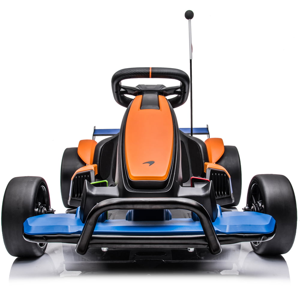 Licensed Mclaren F1 Racing Go Kart, 24 Volt Outdoor Kids Ride on Toy with Safety Belt, Bluetooth Music, Two Modes Battery Powered Drift Car for Boys & Girls Ages 6-12 Birthday Gift