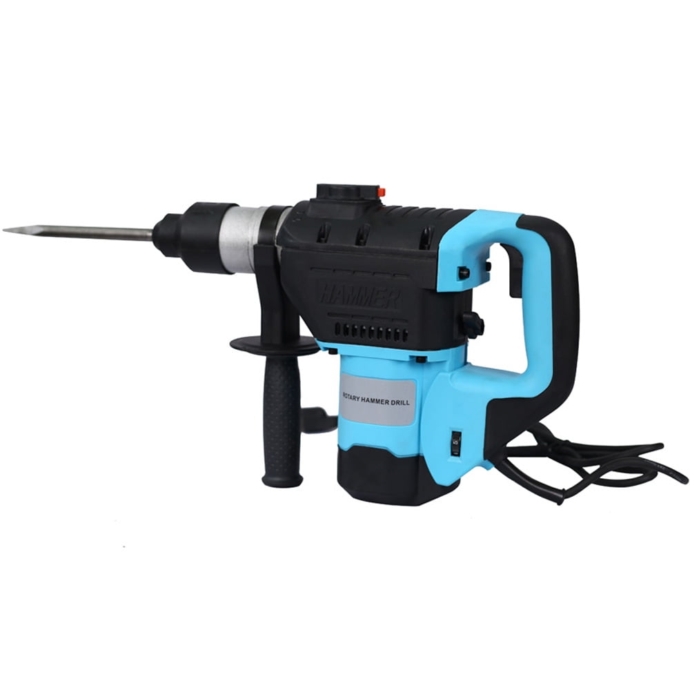 SESSLIFE 1100W Rotary Hammer, 1-1/2" SDS Plus Rotary Hammer Drill with 3 Functions for Concrete, Professional Electric Hammer Drill Kit, Black & Blue, X2466