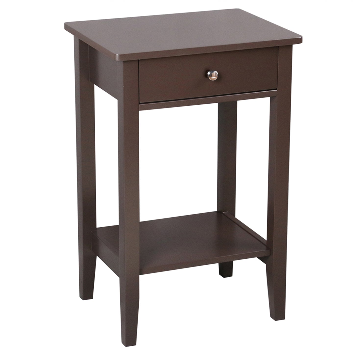 Sesslife Night Stand Set of 2, Solid Wood Legs Furniture Bedside Table, Modern End Side Table with 2 Drawers, Versatile Nightstand for Bedroom Sofa Entryway, Gray