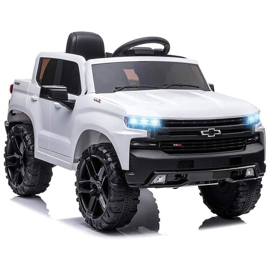 Chevrolet Ride on Cars for Kids, 12V Ride on Toy with Remote Control for Boys Girls Gift, White, X454