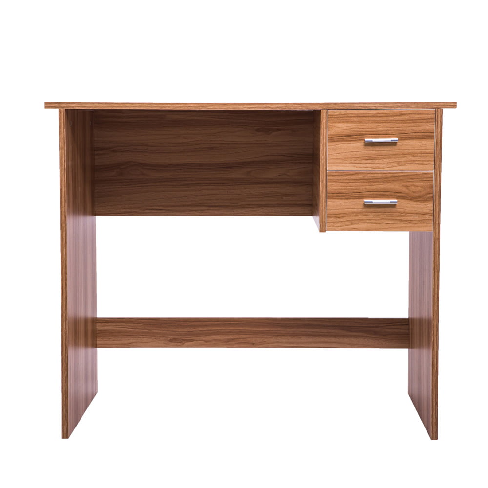 Sesslife Wood Computer Desk, Oak Desk with 2 Storage Drawers, Home Office Desk with Smooth Surface and Wooden Frame, Writing Desk for Kids Teens Adults, 35.43" L x 19" W x 29.5" H