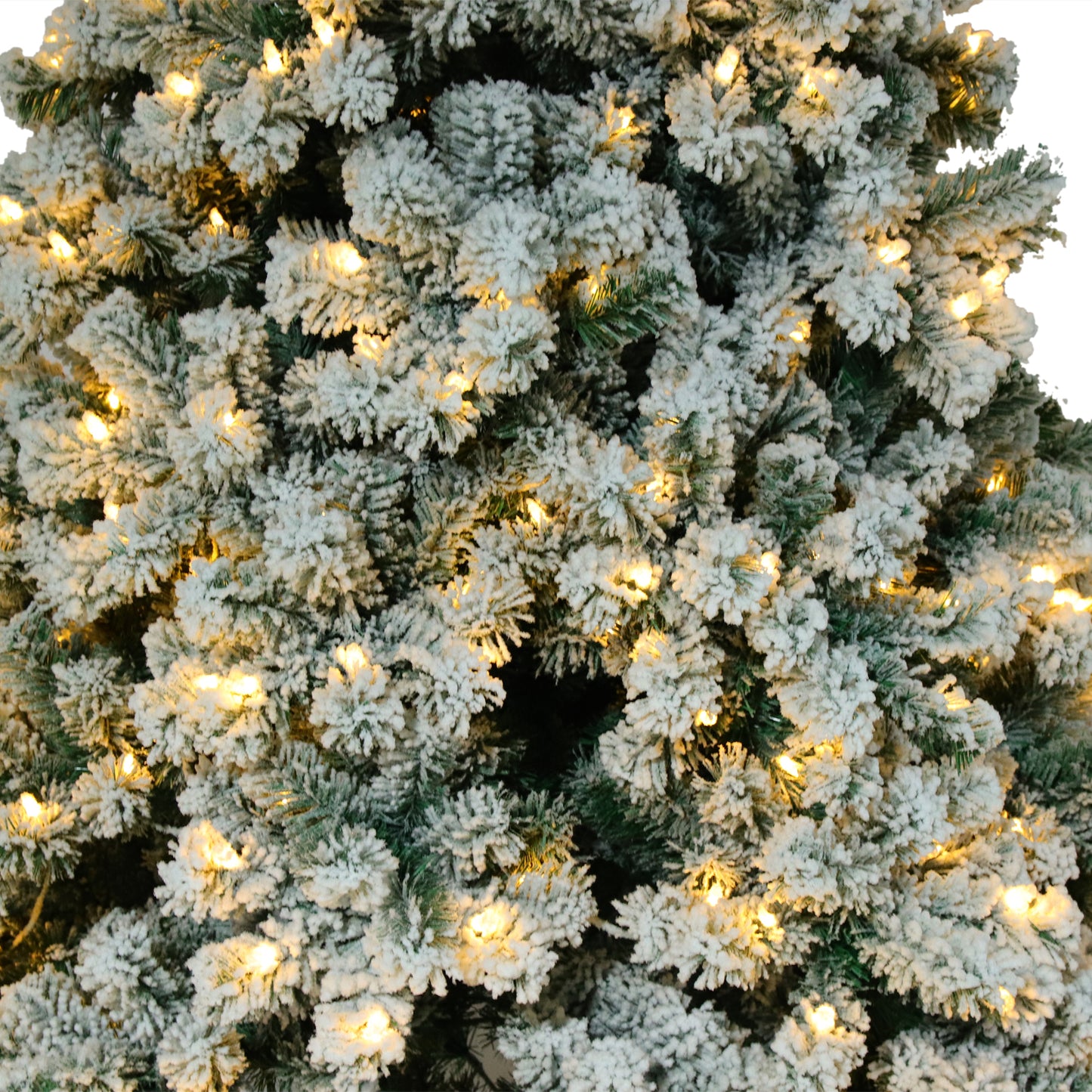 7.5ft Artificial Christmas Tree with 1100 Snow Dusted Tips, Fake Snow Christmas Tree, DT3