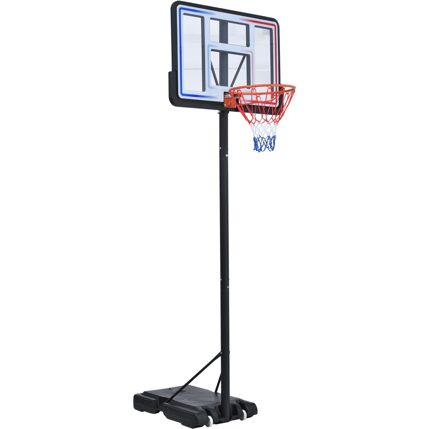 Outdoor Basketball Hoop, Portable Basketball Court for Adults Teenagers, 4.75ft -10ft Height Adjustable Basketball Goal, DT65