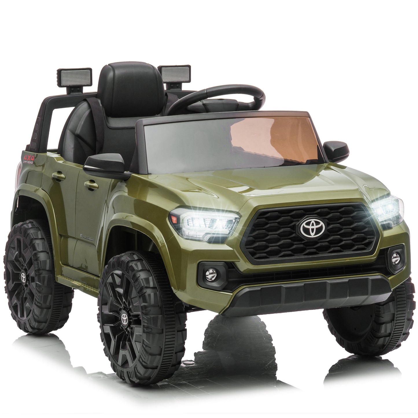 12V Kids Ride-on Truck, Toyota Tacoma Remote Control Electric Ride On Car for Boys Girls, Green, DT60